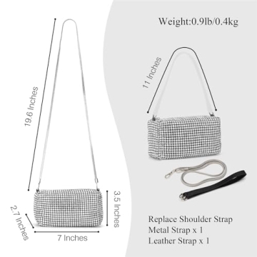 Stylish Rhinestone Evening Handbag for Parties and Weddings