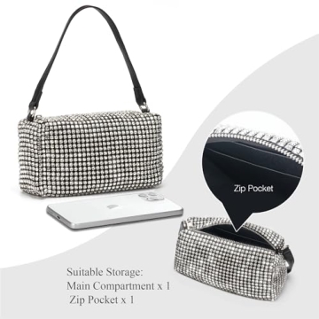 Stylish Rhinestone Evening Handbag for Parties and Weddings