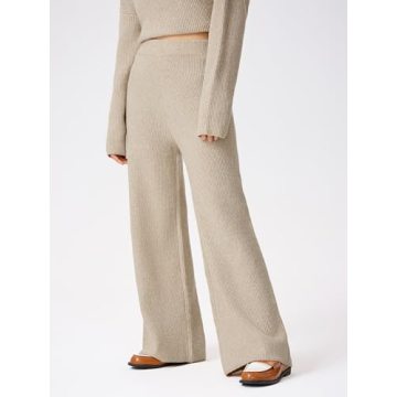 CIDER Women's Wide Leg Knit Lounge Pants for Comfort and Style