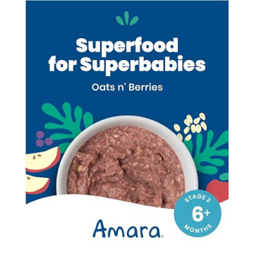 Amara Organic Baby Food Oats & Berries - Healthy Baby Cereal