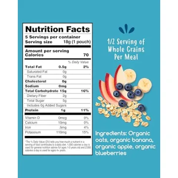 Amara Organic Baby Food Oats & Berries - Healthy Baby Cereal