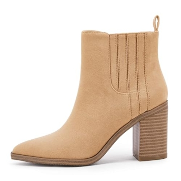 Stylish Womens Ankle Boots with Chunky Block Heel