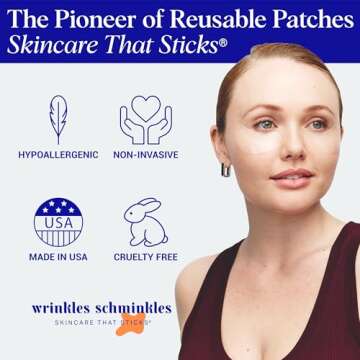 Wrinkles Schminkles Under Eye Patches - Rejuvenate Wrinkles with Medical Grade Silicone Reusable Anti-Wrinkle Patches for Under Eye Treatment, Banish Dark Circles (3 Pairs)
