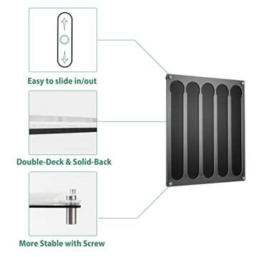 Pemtow Coffee Pod Holder Organizer Compatible With Nespresso Vertuo Capsules, Double-Deck Acrylic Vertuoline Pod Storage for Wall, Holds 30 Pods(Capsules Not Included)