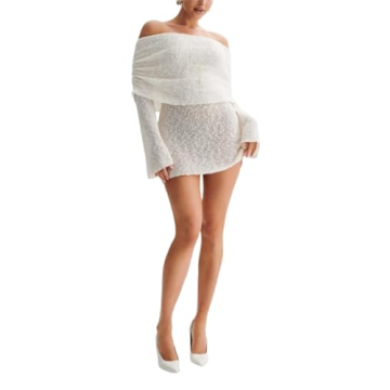 CUTEGAL Women's Sexy Off Shoulder Maxi Dress - Perfect for Vacation & Parties