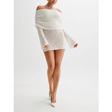 CUTEGAL Sexy Off Shoulder Maxi Dress for Vacation & Parties