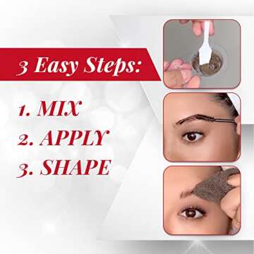 Ardell Brow Tint Kit Light Brown - Semi-Permanent Eyebrow Dye, Long-Lasting Brow Color with Natural Extracts, Complete Eyebrow Tint Set, 1 Pack