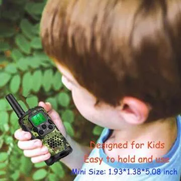 Walkie Talkies for Kids, wesTayin Range Up to 4 Miles Long Range Walkie Talkies 22 Channels with Crystal Sound Walkie Talkies Boy Toy for Kids Toddlers Adults, 2 Pack (Green Camo)
