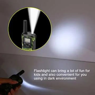 Walkie Talkies for Kids, wesTayin Range Up to 4 Miles Long Range Walkie Talkies 22 Channels with Crystal Sound Walkie Talkies Boy Toy for Kids Toddlers Adults, 2 Pack (Green Camo)