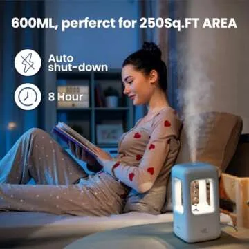 winben Humidifiers for Bedroom, Small Cool Mist Ultrasonic Air Humidifier Quiet for Indoor Plant Bab...
