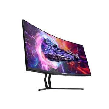 Sceptre 35-inch Curved UltraWide 21: 9 Creative Monitor QHD 3440x1440 HDR400 Frameless AMD Freesync HDMI DisplayPort Picture by Picture, 99% sRGB Machine Black (C355W-3440UN series)