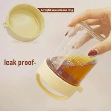ZAZAWAWA Airtight Glass Overnight Oats Containers
