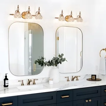 ZILANL Vintage Bathroom Vanity Light Fixture in Brass Finish
