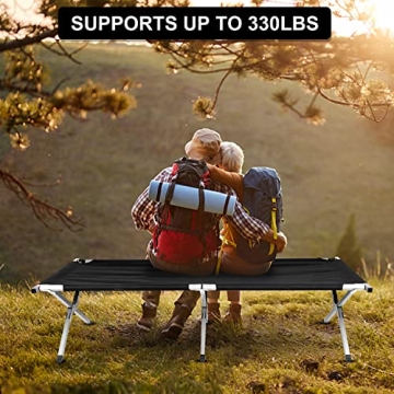 YSSOA Camping Cot- Portable, Comfortable, Lightweight Bed