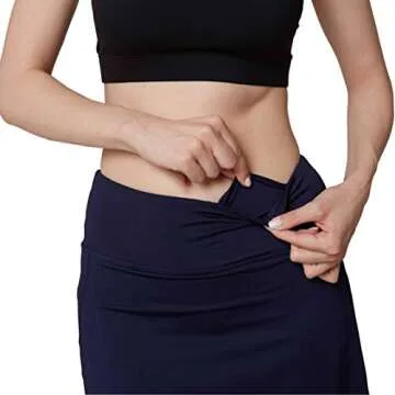 Women's Active Athletic Skirt Sports Golf Tennis Running Pockets Skort Navy Blue M