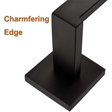 Nolimas Classic Paper Roll Holder Matte Black Wall Mounted SUS 304 Stainless Steel Bathroom Rust Proof Toilet Tissue Holder