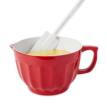 Rubbermaid Commercial Products Scraper Spatula/Food Scraper, 13.5-Inch, Dishwasher Safe, White, Heavy Duty Rubber Silicone Spatula for Resturant/Home Cooking/Baking