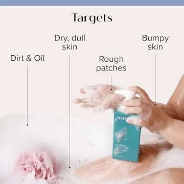 Medix 5.5 Body Scrub Skin Care Glycolic Acid Exfoliating Body Cleanser KP Bump Eraser | AHA + Lactic Acid Anti Aging All Skin Type Wash | Keratosis Pilaris & Acne | Foaming Body & Face Wash, 15 Fl Oz