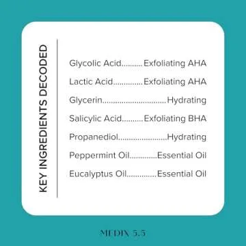 Medix 5.5 Body Scrub Skin Care Glycolic Acid Exfoliating Body Cleanser KP Bump Eraser | AHA + Lactic Acid Anti Aging All Skin Type Wash | Keratosis Pilaris & Acne | Foaming Body & Face Wash, 15 Fl Oz