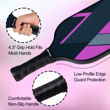 BEIVES Lightweight Pickleball Paddles Set of 4 for All