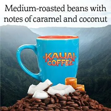 Kauai Coffee Coconut Caramel Crunch Medium Roast - Ground Coffee, 10 oz Package (pack of 1)