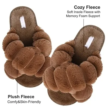 Comfortable & Stylish JIASUQI Women's Fuzzy Slippers