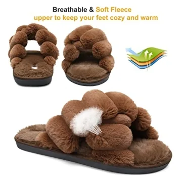 Comfortable & Stylish JIASUQI Women's Fuzzy Slippers