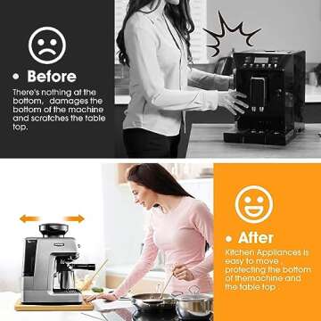 Bamboo Sliding Tray for Easy Kitchen Appliance Access