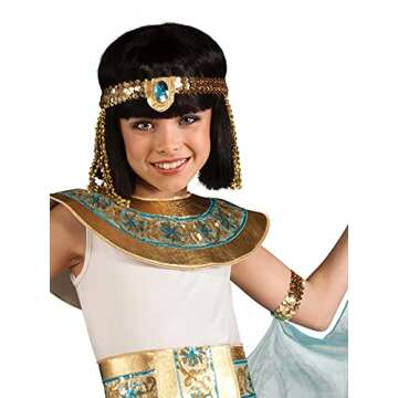 Rubies Child's Cleopatra Costume, Blue, Medium for Themed Parties and Halloween