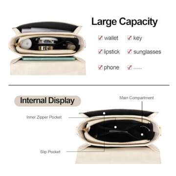 LL LOPPOP Crossbody Bags for Women Leather Small Cross Body Purses Designer Handbags Shoulder Purse Evening Bag