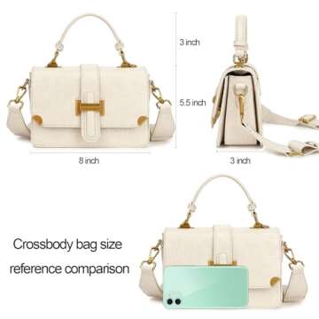 LL LOPPOP Crossbody Bags for Women Leather Small Cross Body Purses Designer Handbags Shoulder Purse Evening Bag