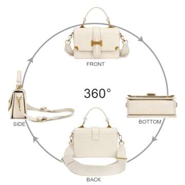 LL LOPPOP Crossbody Bags for Women Leather Small Cross Body Purses Designer Handbags Shoulder Purse Evening Bag