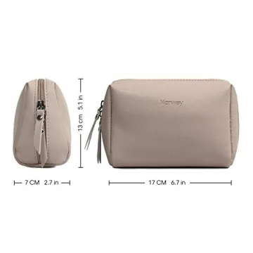 Compact Vegan Leather Makeup Bag for Stylish Organization