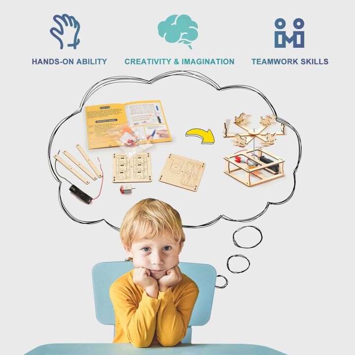 STEM Wood Craft Kit for Kids - 5 Projects in 1