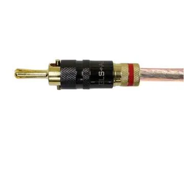 GLS Audio Locking Series Generation 4" Gold Connector Banana Plugs Banana Clips - 8 Pack (4 Red & 4 Black)