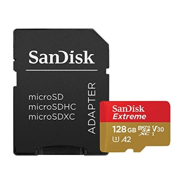 SanDisk 128GB Extreme microSD Card for 4K UHD Videos