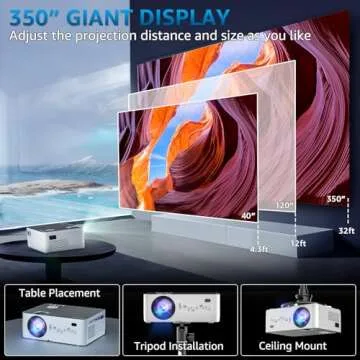 Portable 1080P Projector with WiFi & Bluetooth for All