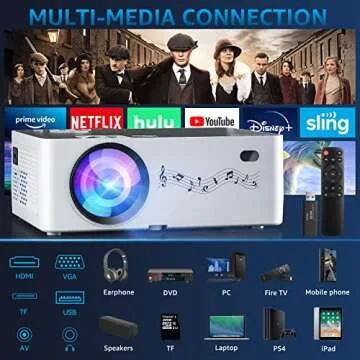 Portable 1080P Projector with WiFi & Bluetooth for All