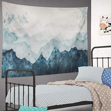Summor Blue Mountains Tapestry 60X80 Inch Wall Art