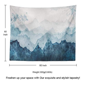 Summor Blue Mountains Tapestry 60X80 Inch Wall Art