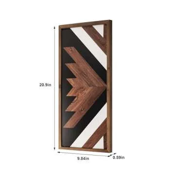 Flangairy Aztec Wall Decor | Rustic Wooden Art for Home