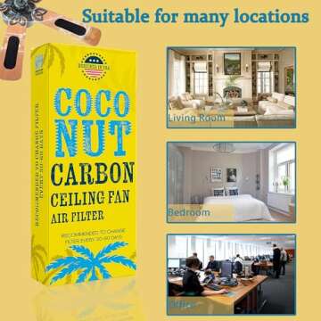 Top Coconut Shell Ceiling Fan Filters for Clean Air