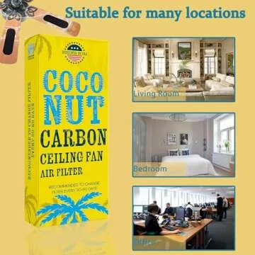 Top Coconut Shell Ceiling Fan Filters for Clean Air