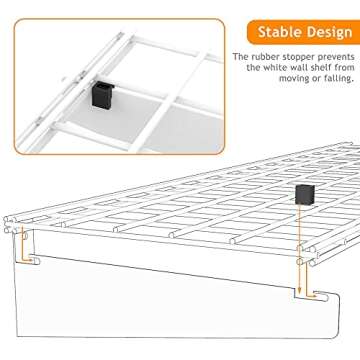 Wallmaster 2-Pack 15x45 Heavy Duty Garage Wall Shelving 45-inch-by-15-inch Wall Mount Garage Storage...