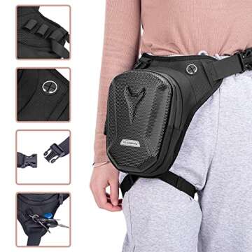 RZAHUAHU Motorcycle Waist Pack for Riders and Adventurers