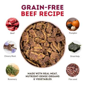Only Natural Pet MaxMeat Holistic Air Dried Dry Dog Food - High Protein, Grain Free, Real Meat - Bee...