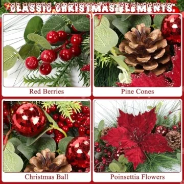 Stylish 2 Pcs Christmas Teardrop Swags for Your Home