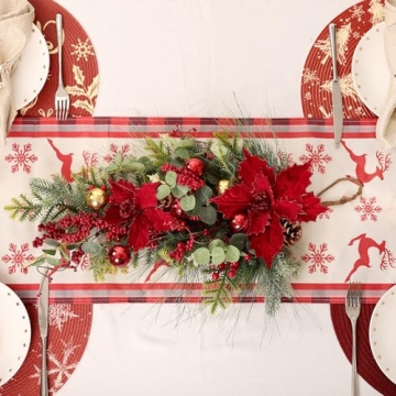 Stylish 2 Pcs Christmas Teardrop Swags for Your Home