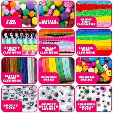 Blue Squid Arts & Crafts Chest - 3000+ Deluxe Art Supplies Box