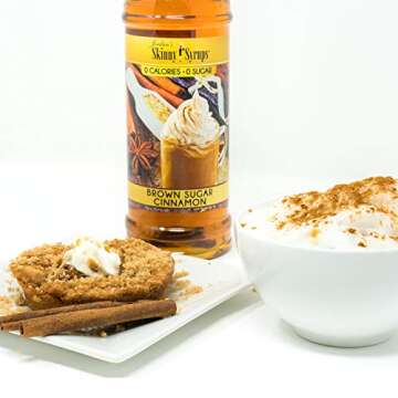 Jordan's Skinny Syrups Sugar Free Coffee Syrups, Cinnamon Dolce and Vanilla Caramel Creme Flavors (2 Pack)